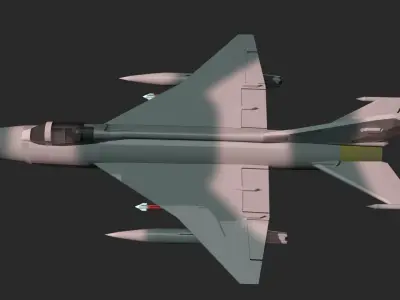 F7 Fighter Jet Low-poly 3D model