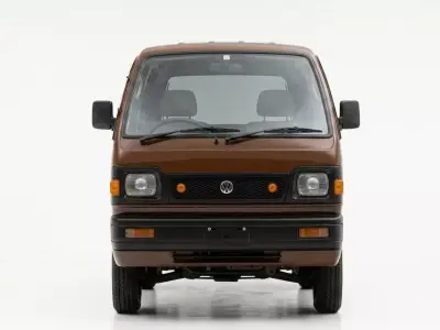 Vintage Compact Commercial Cargo Van 3D model