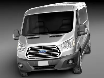 Ford Transit Short Low Van 2014 3D model
