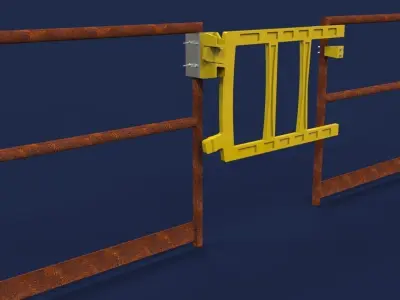 Double bar safety gate Free 3D model