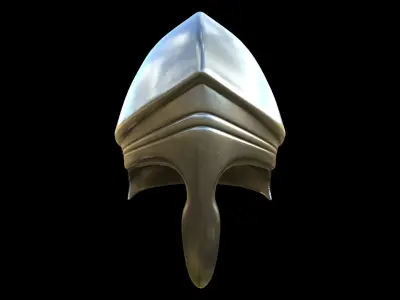 Medieval knight helmet warrior 3D model