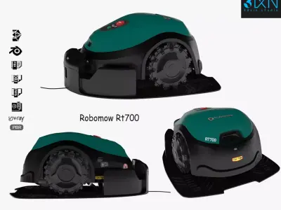 Robot Lawn Mower ROBOMOW RT700 with Charger 3D model