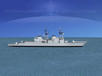Spruance Class DD971 USS David R Ray 3D model