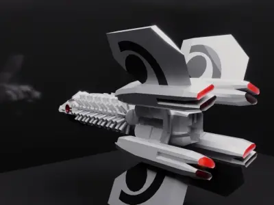 exterior lego spaceship Low-poly 3D model