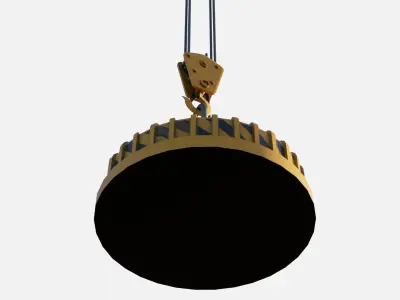 4k pbr game ready electro magnetic lift Low-poly 3D model