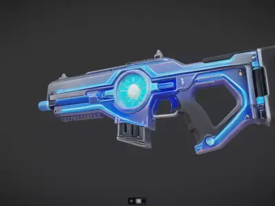 futuristic sci-fi blaster gun 3D model