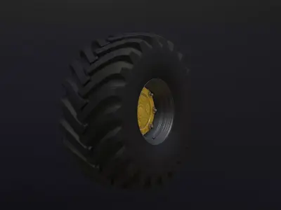 Dual wheels for tractor K-700 in the collection Free low-poly 3D model