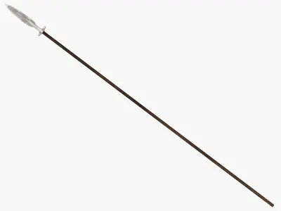 Medieval Spear Low-poly 3D model
