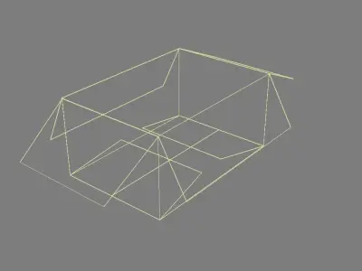 Crate 7 cardboard box Low-poly 3D model