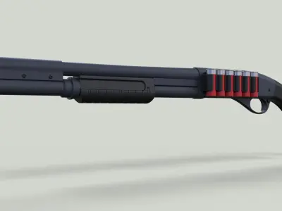 Shotgun gun 3D model