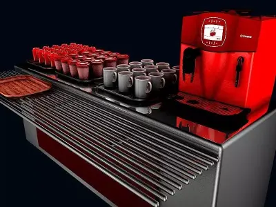 INDUSTRIAL KITCHEN BEVERADE UNIT 3D model
