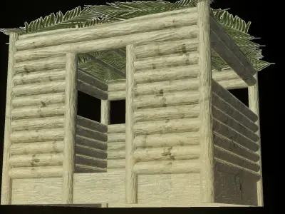 Pacific Bunker Low-poly 3D model