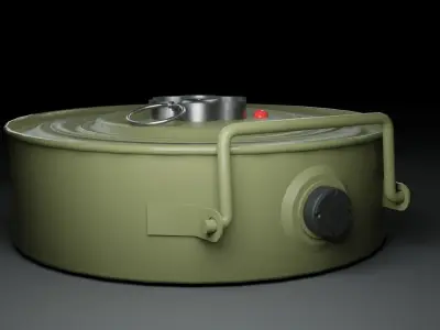 Anti-Tank Landmines TM-46  Blast Mines Low Poly 3D Model Low-poly 3D model