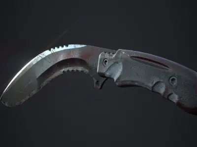 Kukri Knife Low-poly 3D model purchase