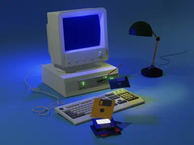 retro pc 3D model