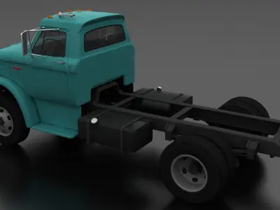 N-Series N-600 Truck Chassis 1966 Low-poly 3D model