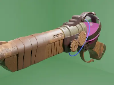 pistol 3D model 5