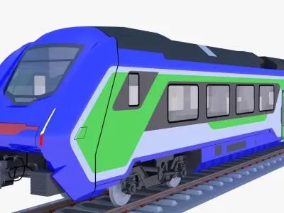 Hitachi HTR 412 locomotive exterior 3D model