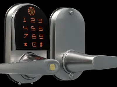Smart Digital Lock With Keypad PBR 3D model