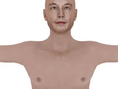 Elon musk Low-poly 3D model