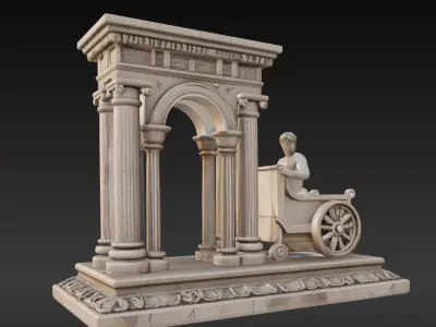 Ancient Roman Table Ornament Decorative Series 3 3D print model