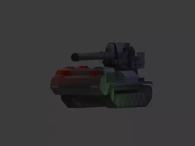2S7 Peony Low-poly 3D model