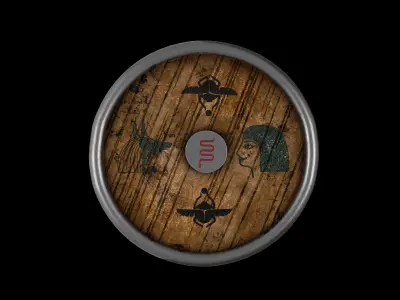 Shield Low-poly 3D model 7
