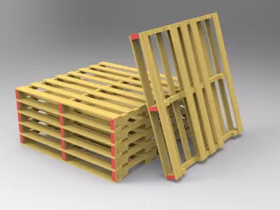 Wood Pallet Free 3D model get