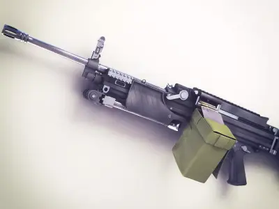 MG4 Machine Gun Hi-Res 3D model