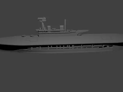 British Aircraft Carrier Eagle Free 3D print model