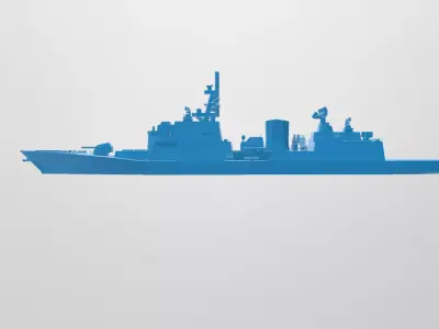 korea navy DDH-1 sea war game 3D print model