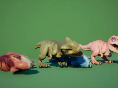 Tyrannosaurus rex Low-poly 3D model 7