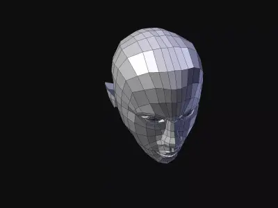 human head Free low-poly 3D model