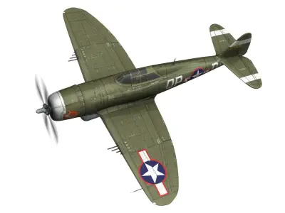 Republic P-47D Thunderbolt - Miss Plainfield 3D model