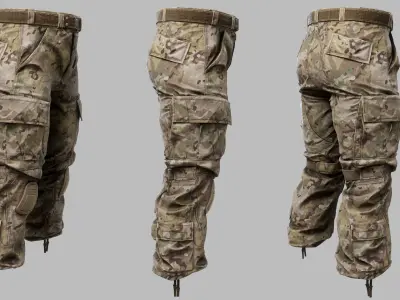 Tactical Pant Low-poly 3D model