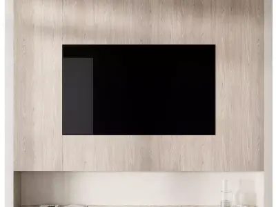 tv wall set 14 Free 3D model