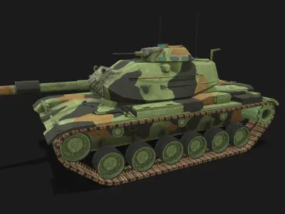 Tank M60 Patton Low-poly 3D model