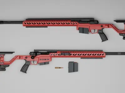 Accuracy International - AT-XC Low-poly 3D model