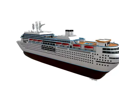 Italian Cruise Low-poly 3D model purchase