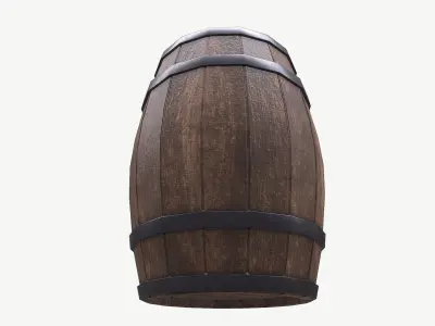 Wood Barrel Low-poly 3D model buy