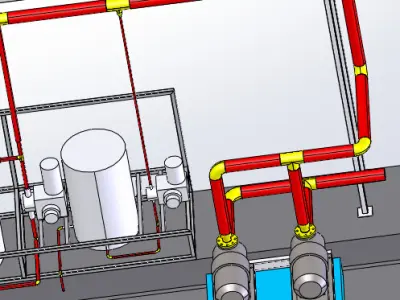 Industrial Ultrafiltration System with Equipment Room  3D model