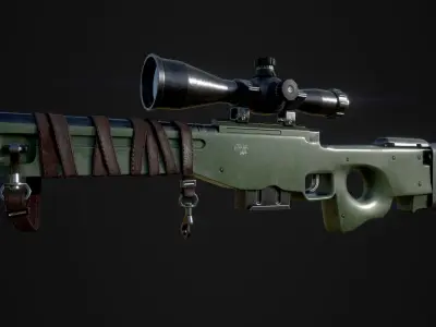 AWP Sniper L96 Low-poly 3D model