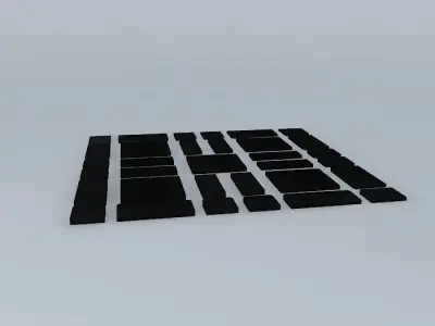 Cityscape 1 set of squares 3D model