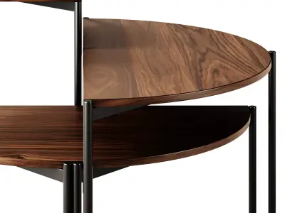 Ligne Roset QUADRAN Walnut Coffee Table 3D model