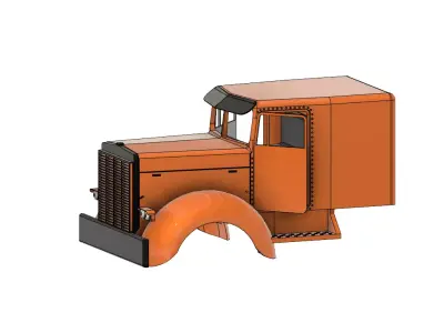 US TRUCK TAMIYA MODELL RC LKW TUNING FLACHES DACH LONG 3D print model
