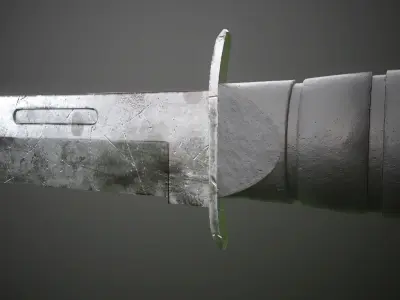 Knife Lowpoly 3D model with PBR Low-poly 3D model