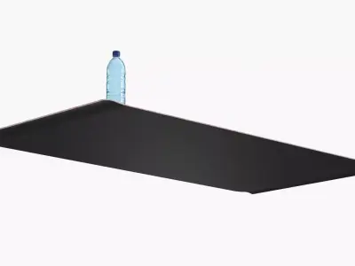 Training Area with Hex Dumbbells on Mat 3D model