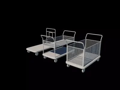 Warehouse Trolleys 3D model
