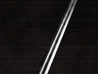 Game-Ready Medieval Longsword Low-poly 3D model