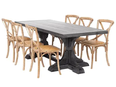 Dining set 10 3D model